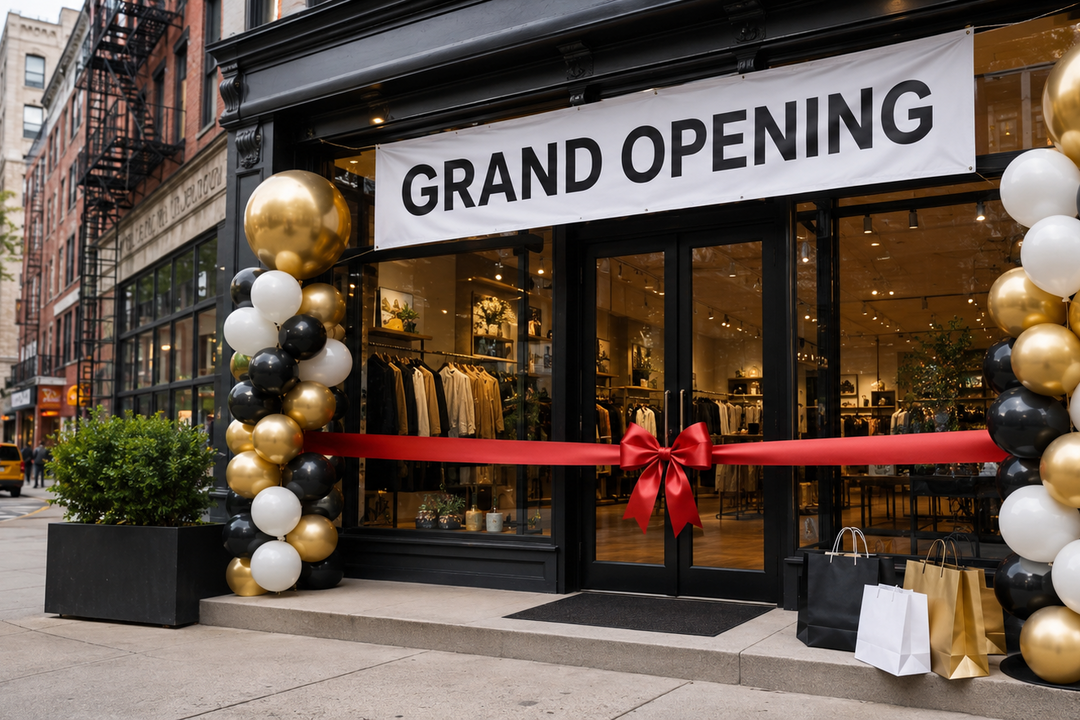 Grand Opening storefront